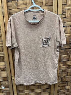 Poler Men's Short Sleeve Pocket Tee in Tan Heather
